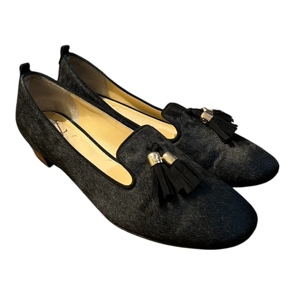 VC Signature Nancy Stylish Black Calf Hair Leather Loafers Size 8.5/38.5 - Picture 5 of 12